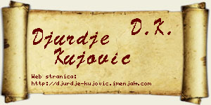 Đurđe Kujović vizit kartica